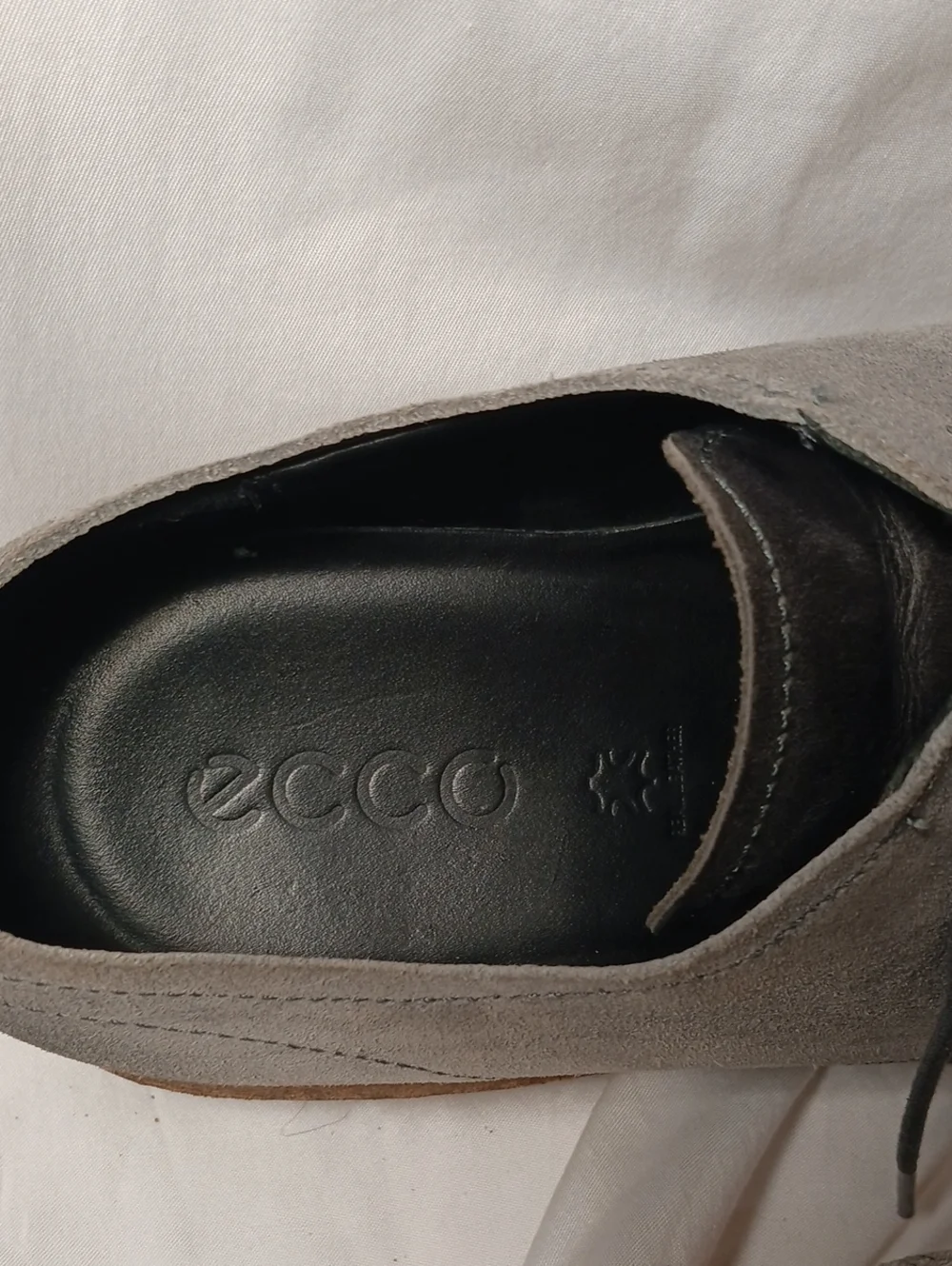 Ecco Men's Two-Tone Gray Leather & Suede Lace-Up Derby Shoes